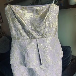 Purple and Gold Peplum Dress